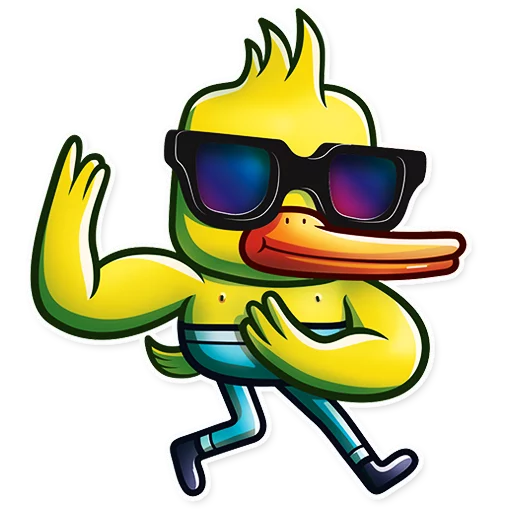Gus The Duck Stickers - Live WA Stickers
